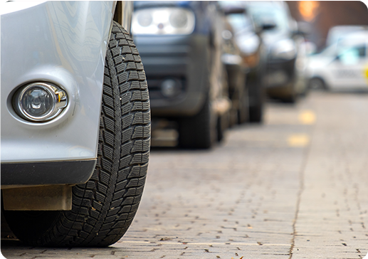 Car tyre traffic