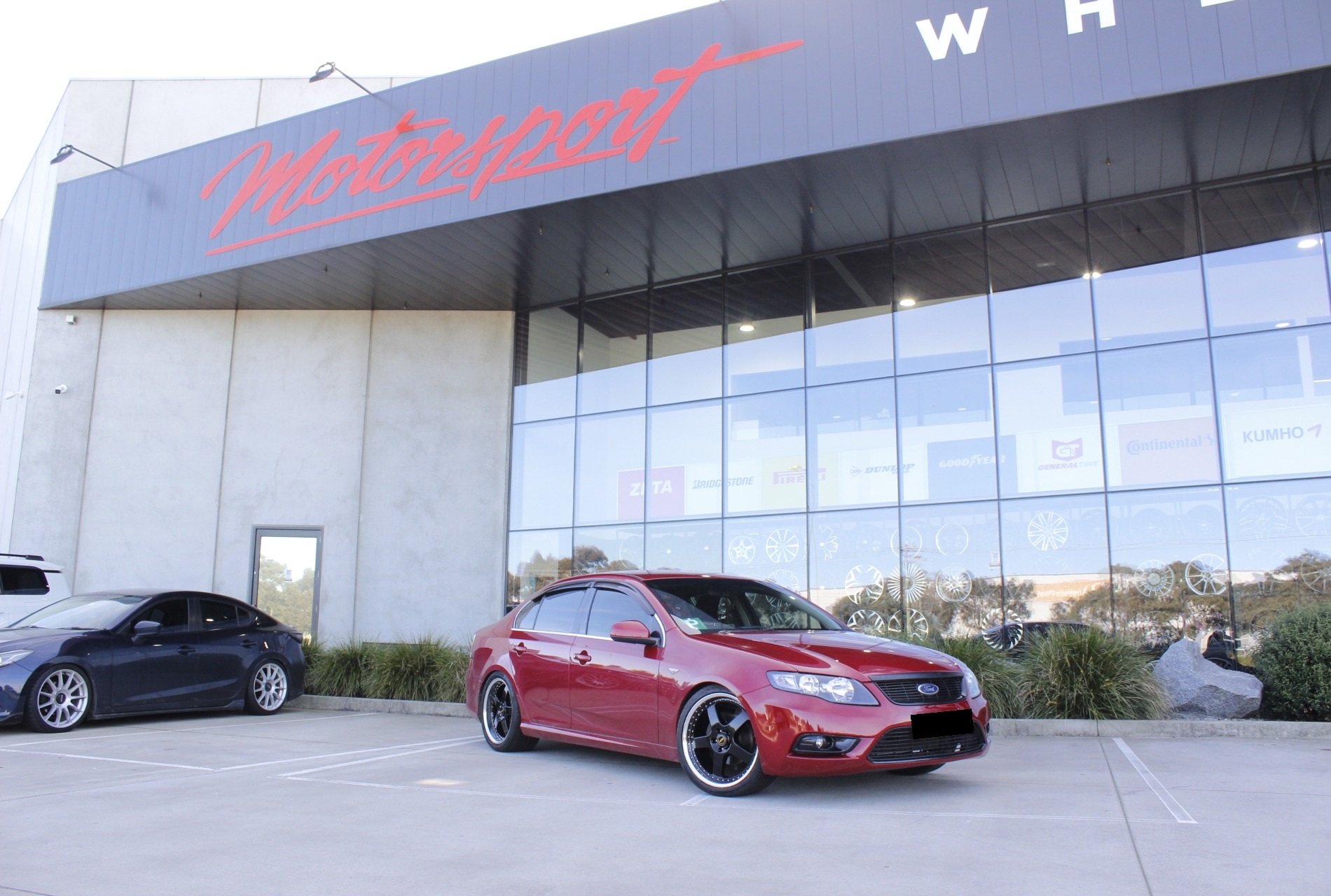 FORD FALCON G6 WITH STAGGERED GLOSS BLACK SIMMONS WHEELS |  | FORD