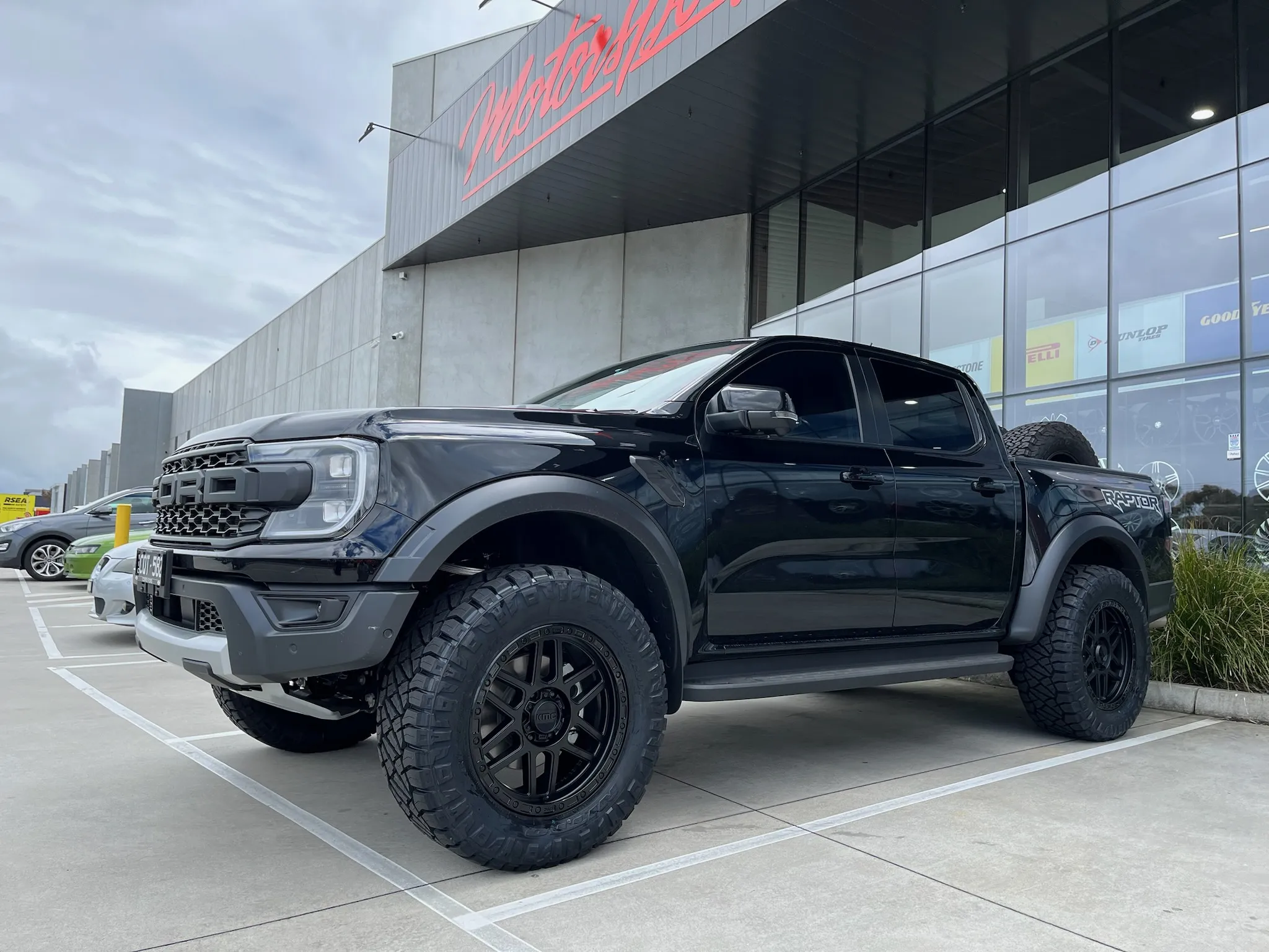 FORD RAPTOR with KMC MESA 20X9 MATTE BLACK with NITTO RIDGE GRAPPLERS