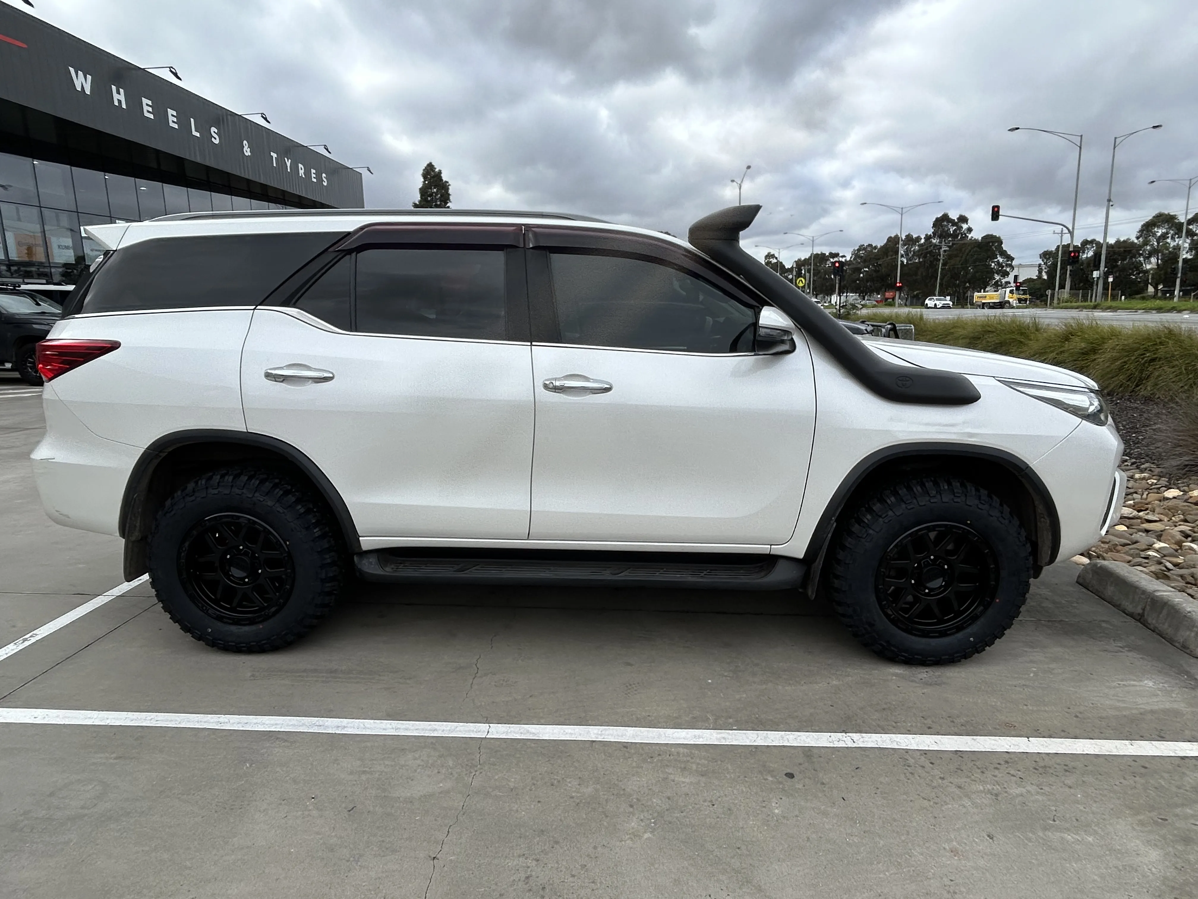 TOYOTA FORTUNER WITH KMC MESA SATIN BLACK WHEELS |  | TOYOTA