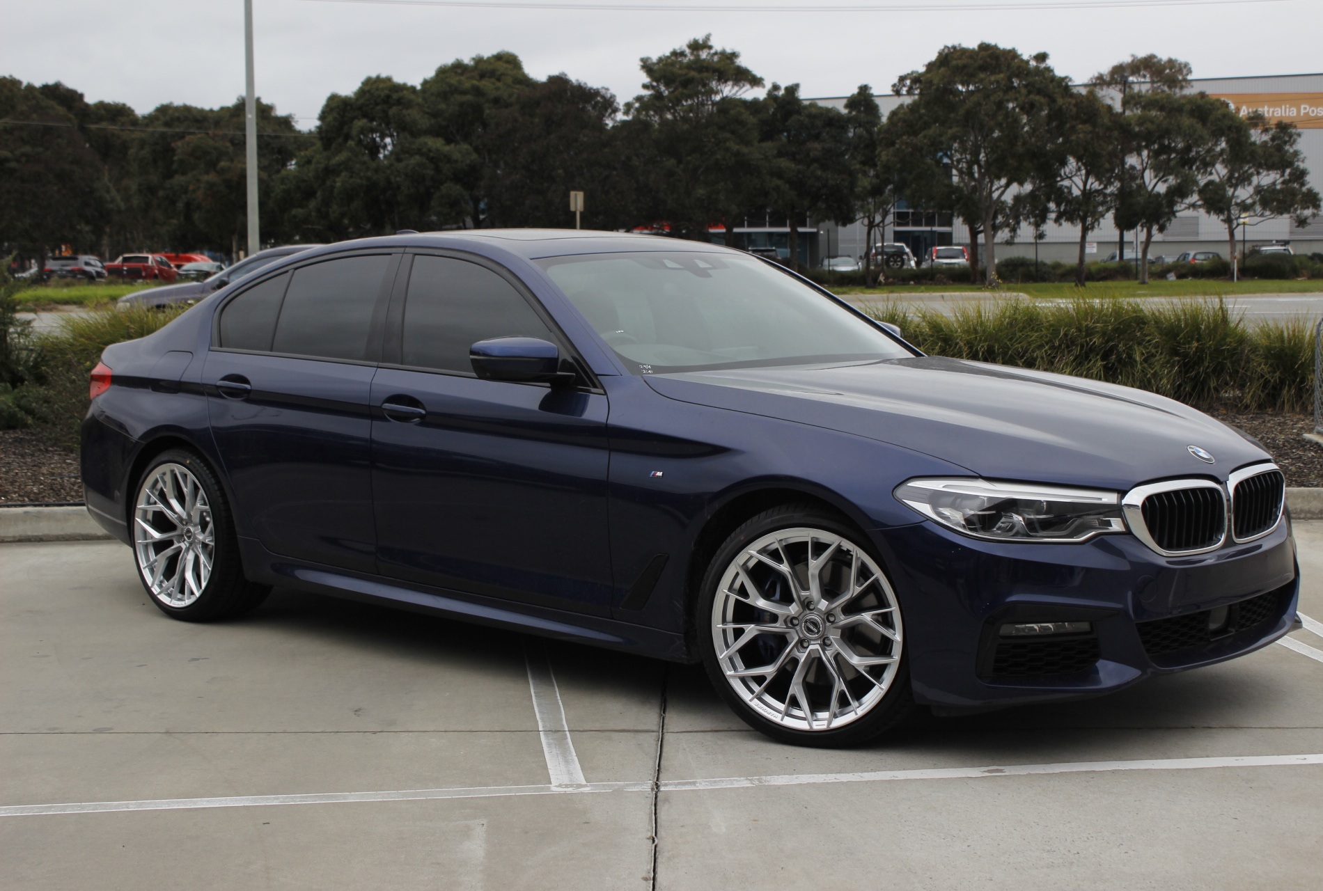 BMW 530i G30 with Hyper Silver GTFORM Marquee Wheels 20 INCH STAGGERED |  | BMW