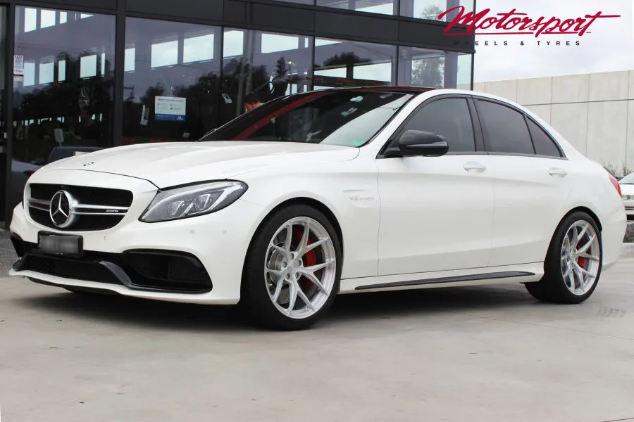MERCEDES BENZ C63 WITH 19 INCH BC FORGED RZ21 WHEELS |  | MERCEDES