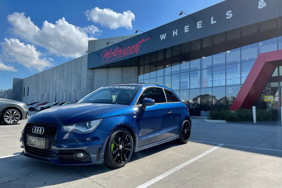 AUDI A1 with 17 inch GLOSS BLACK WOLF WHEELS |  | AUDI