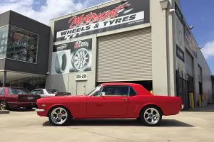 FORD MUSTANG 1965 Model with Torque Thrust II wheels in 17 inch. |  | FORD