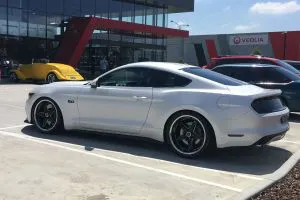FORD MUSTANG WITH 20 INCH VERTINI DRIFT WHEELS |  | FORD