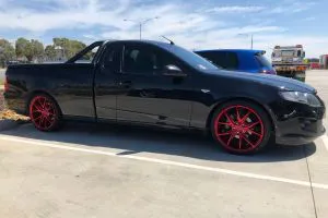 FORD FALCON FG WITH 20inch CANDY RED NICHE MISANO WHEELS