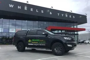 FORD RANGER WITH 18X9 KMC XD HEIST WHEELS | FORD