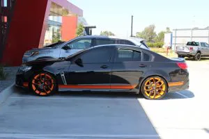 HOLDEN VF WITH 20 INCH PEARL ORANGE BLACK FACE G8 II WHEELS |  | HOLDEN