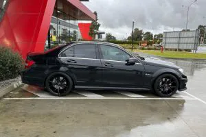 MERCEDES AMG C63 with 19 inch IFG20 in GLOSS BLACK | MERCEDES