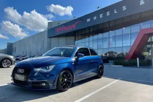 AUDI A1 with 17 inch GLOSS BLACK WOLF WHEELS | AUDI